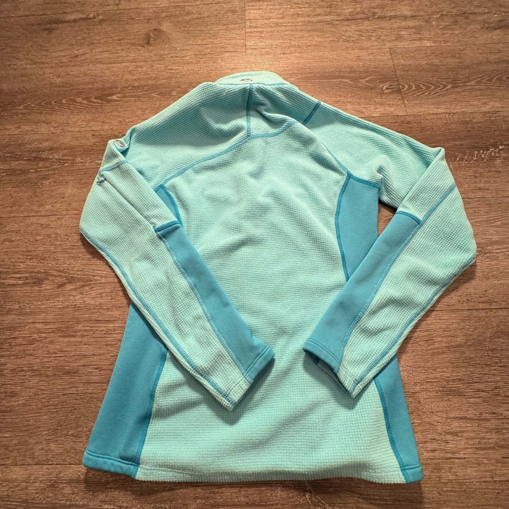 Mountain Hardwear Fleece Jacket Womens Small Blue Polyester Waffle Knit OL3654 - Picture 7 of 10